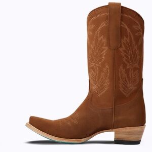 Lane Boots Sandaga Soft Chestnut Suede Cowboy Cowgirl Boot 8